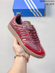 Adidas Samba OG Low-Top Sneakers, Burgundy and Red