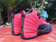 Jordan 12 Red and Black High-Top Sneakers
