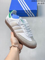 Adidas Originals Samba Low-Top Sneakers, White with Gum Sole