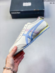 Onitsuka Tiger Mexico 66 Deluxe Sneakers in Cream and Pastel Blue