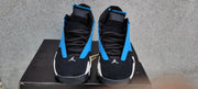 Air Jordan 14 Retro Black and Blue High-Top Sneakers
