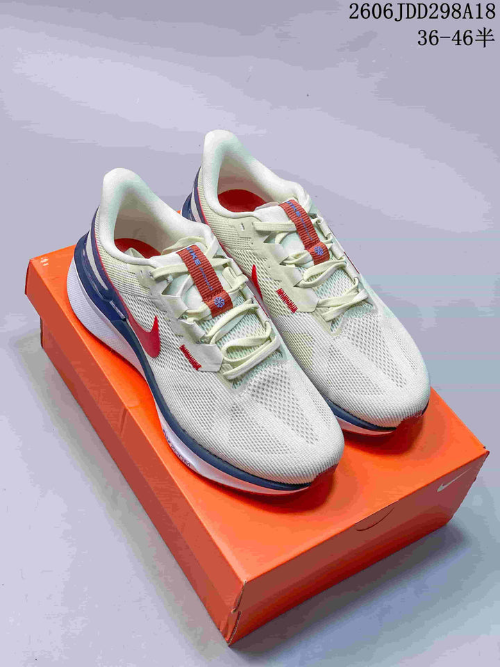 Nike Air Running Shoes in Ivory, Red and Blue