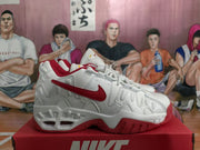Nike White Red Basketball Sneakers