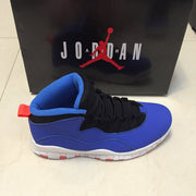 Jordan Air Jordan 10 High-Top Sneakers in Blue, Black and Red