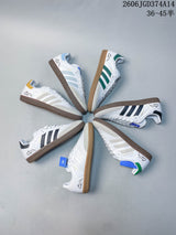 Adidas Originals Samba Low-Top Sneakers, White with Gum Sole