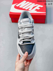 Nike Dunk Low Y2K Sneakers in White, Black and Silver