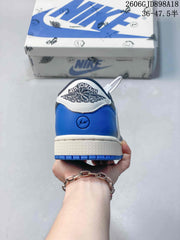 Nike Air Jordan 1 Low Travis Scott Fragment Sneakers Blue