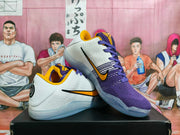 Nike Lakers Basketball Sneakers White Purple Gold