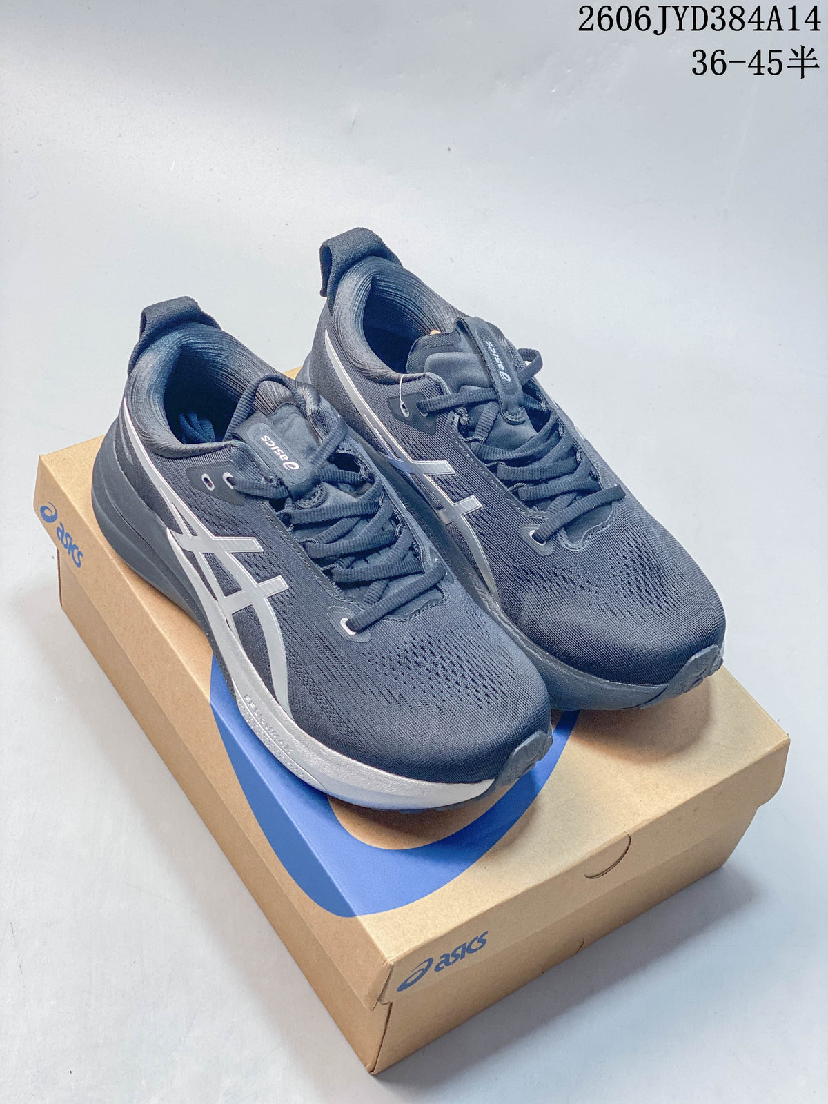 ASICS GEL-KAYANO 33 Road Running Shoes, Navy and Silver