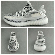 Yeezy 350 V2 Knit Sneakers Black and White