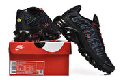 Nike Air Max Plus Black Graphic Sneakers Red Accents