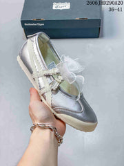 Onitsuka Tiger Mexico 66 TGRS Silver Mary Jane Shoes