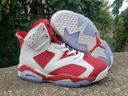 Jordan Air Jordan 6 Sneakers in Red and White