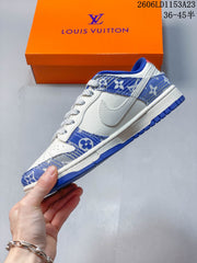 Nike SB Dunk Low Style Sneaker, Cream and Blue FC1688-206