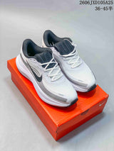 Nike Air Zoom Pegasus Running Shoes White and Charcoal