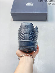 Nike Air Force 1 '07 Low Star-Embossed Sneakers, Charcoal