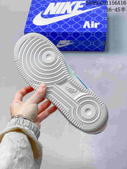 Nike Air Force 1 Low White and Blue Sneakers