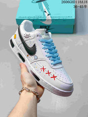 Nike Court Vision Low DIY White Custom Sneakers