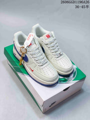 Nike Air Force 1 Low Frayed Denim Swoosh Sneakers