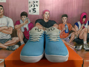 Nike Blue and White Low-Top Sneakers
