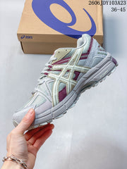 ASICS Gel-Kahana 8 Outdoor Sneakers, White and Burgundy
