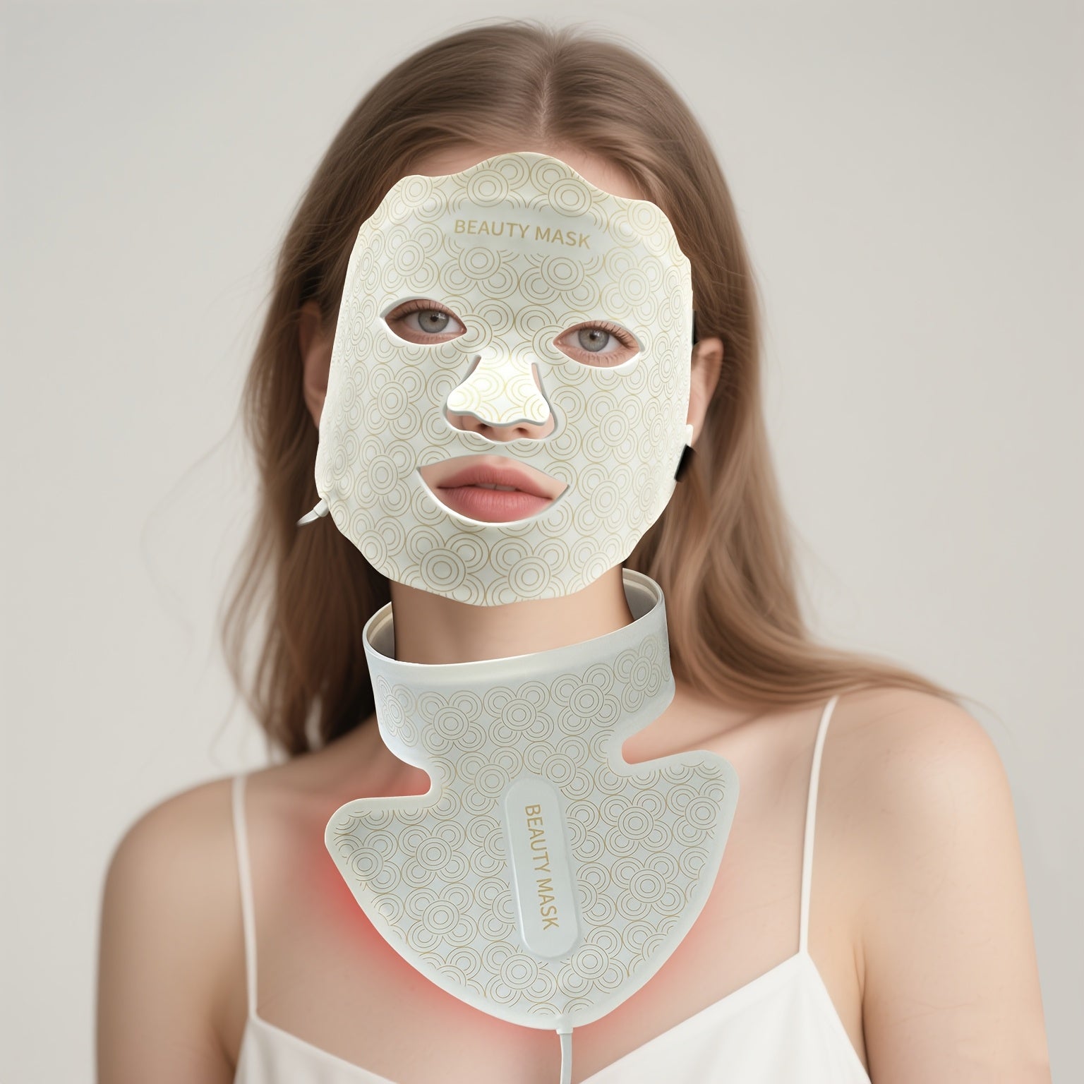 7in 1 LED Color Light Mask Instrument, Use Face - Neck - Chest (93 + 80 LED Light Beads), 1800mAh Rechargeable Lithium Battery, The Controller Can Be Adjusted Light Color, Brightness, Time, Home Travel Essential to Carry The Beauty Tool