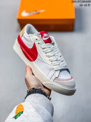 Nike Blazer Low ’77 Jumbo White and Red Sneakers