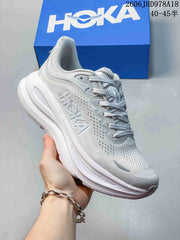 HOKA Bondi 9 Running Shoes, White, Style 1162011