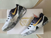 Nike Kobe 9 GiGi Basketball Sneakers White Black Gold