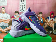 Nike Purple Basketball Shoes with Red and Green Swoosh