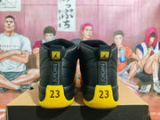 Jordan Black and Yellow High-Top Basketball Sneakers