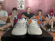 Nike White and Blue Basketball Sneakers