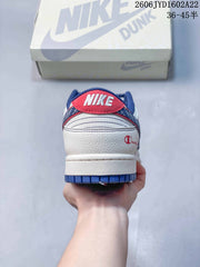 Nike SB Dunk Low Champion Stripe White Blue Red Sneakers