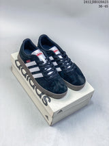 Adidas VL Court Classic Shoes in Navy and White