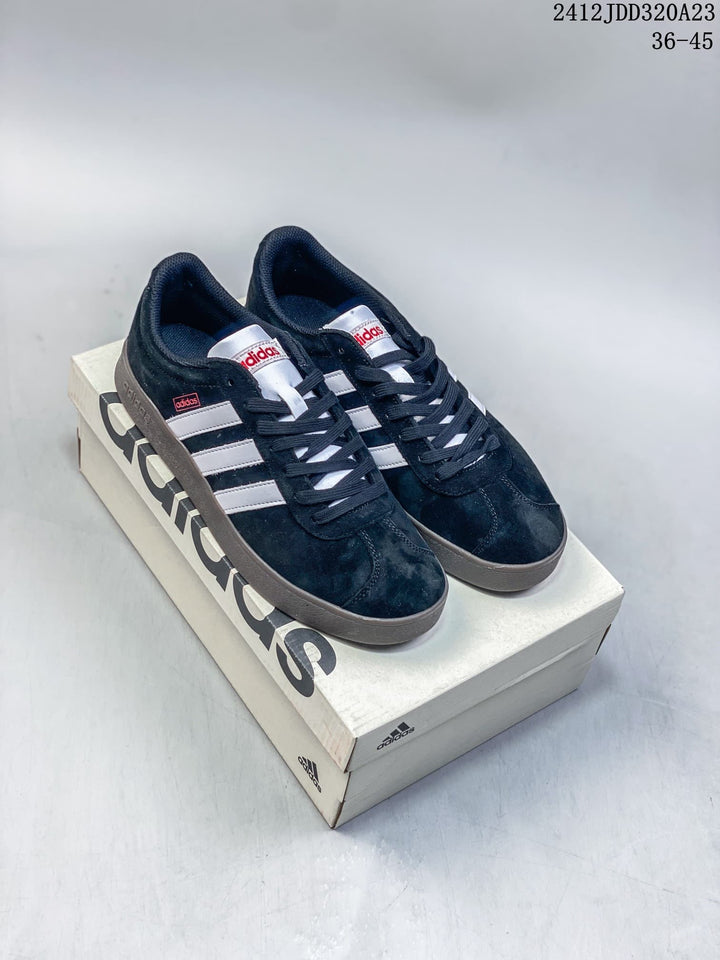 Adidas VL Court Classic Shoes in Navy and White