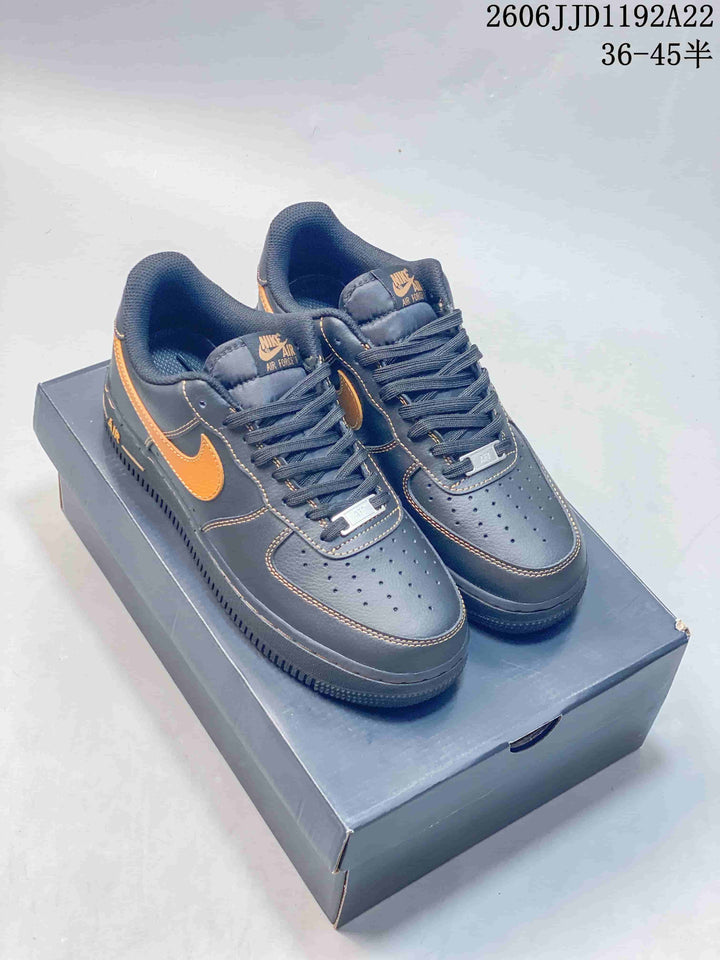 Nike Air Force 1 ’07 Low Blue and Orange Sneakers