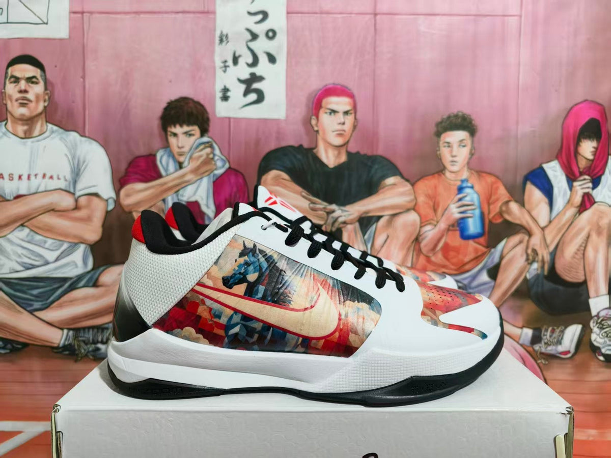 Nike Basketball Sneakers White Black Red