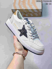 Golden Goose Superstar Low-Top Sneakers, White with Star Detail