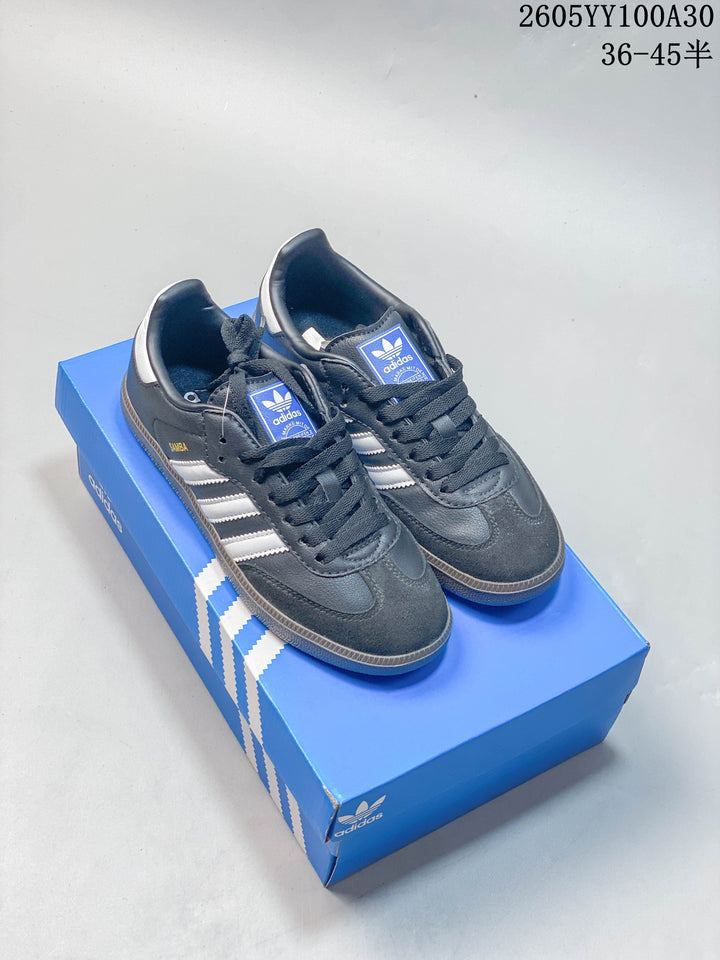 Adidas Samba OG Low-Top Sneakers in White and Grey