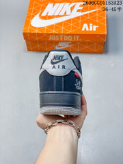 Nike Air Force 1 Low Dark Navy and Gray Sneakers