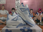 Jordan 4 White Blue Basketball Sneakers