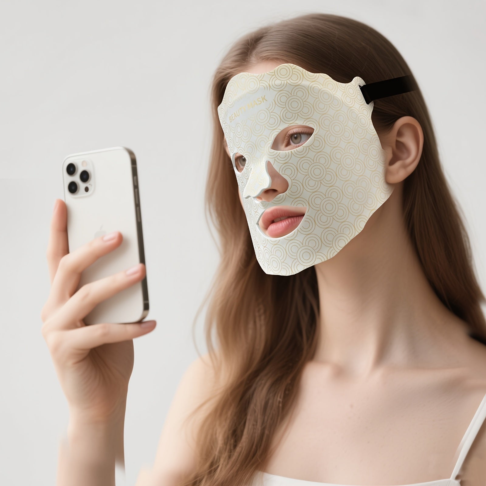 7in 1 LED Color Light Mask Instrument, Use Face - Neck - Chest (93 + 80 LED Light Beads), 1800mAh Rechargeable Lithium Battery, The Controller Can Be Adjusted Light Color, Brightness, Time, Home Travel Essential to Carry The Beauty Tool