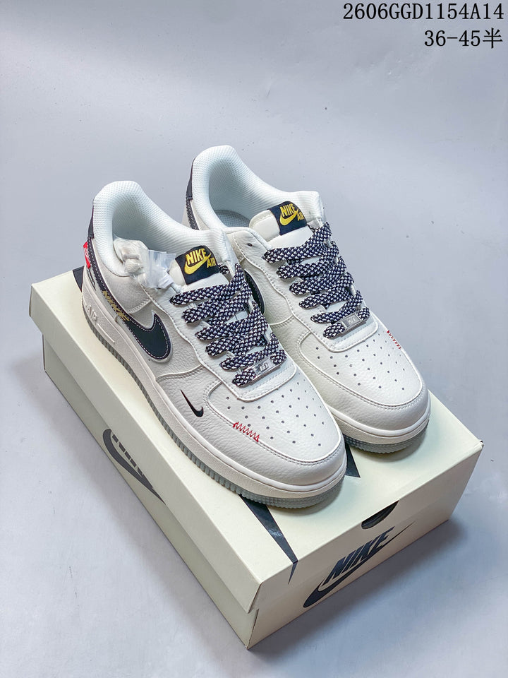 Nike Air Force 1 Low White and Navy Sneakers