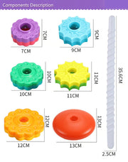 Spin & Stack Rainbow Tower Toy