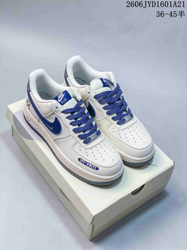 Nike Air Force 1 ’07 Low White and Blue Sneakers