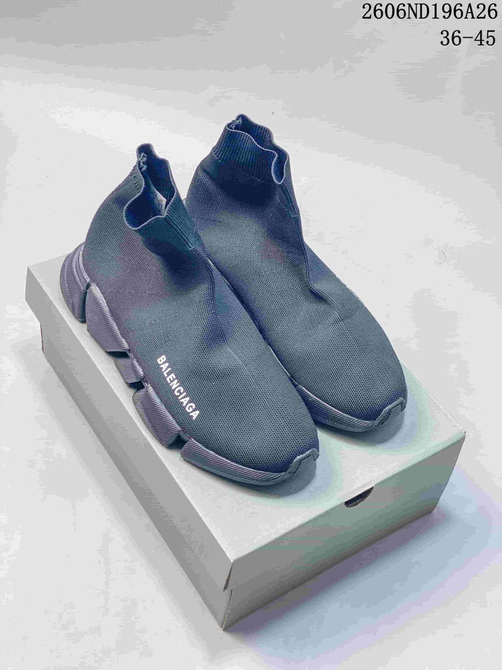 Balenciaga Sock-Style Sneakers in Charcoal Grey