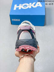 HOKA Mafate Speed 2 Low Trail Running Shoes Pink and Gray