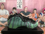 Aurora Spray Green Black Basketball Sneakers