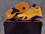 Jordan Air Jordan 14 Kobe Tribute Basketball Sneakers Yellow Purple