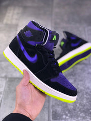 Air Jordan 1 Zoom Air CMFT Lemon Venom Plum Purple Sneakers